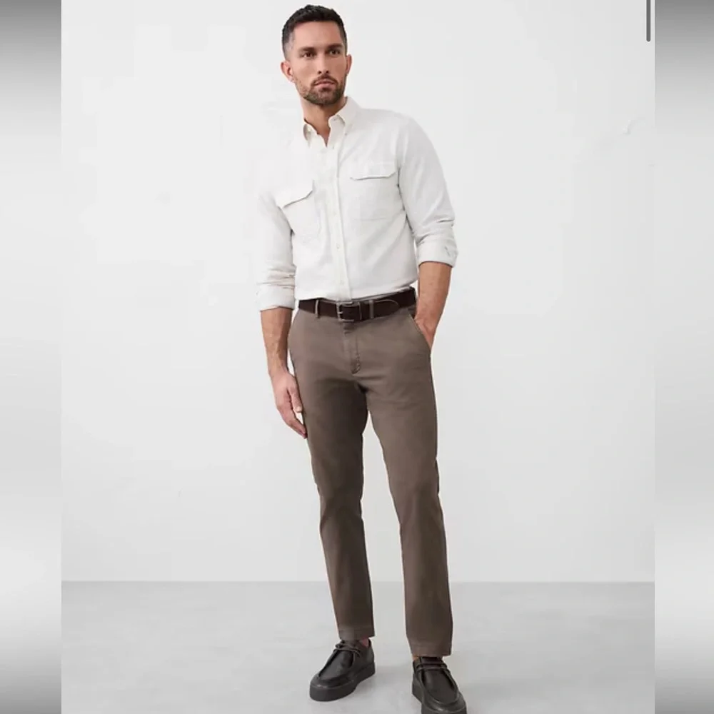 Banana Republic NEW Men's Straight Fit Chino Tan Pants Size 28x32‎
